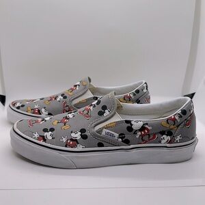 Vans Disney Mickey Mouse Classic slip-on sneakers in frost gray. women’s US 9.5